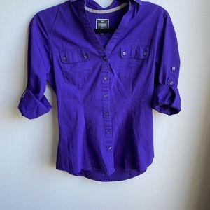 Express Women’s The Essential Shirt Dark Purple